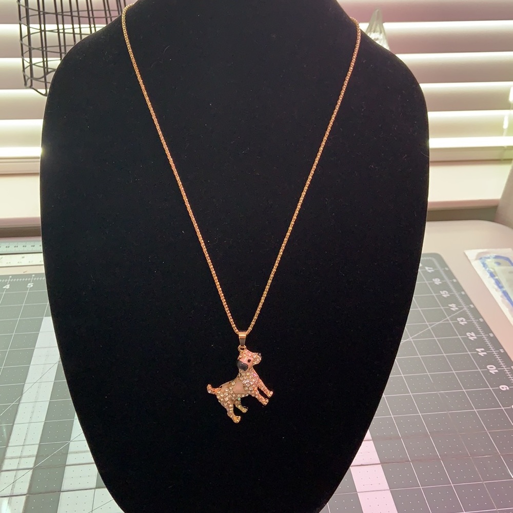 BOGO Dog Rhinestone Necklace - Picture 2 of 2